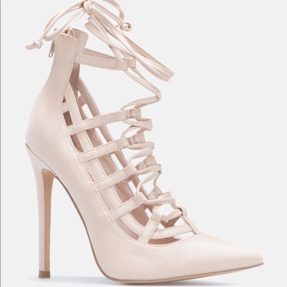 Shoedazzle Nude Debbie Pump - Picture 3 of 5